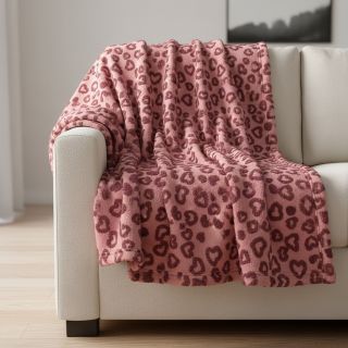 Stofă palton TEDDY Hearts old pink