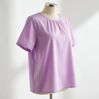 Material bumbac și vâscoză lilac