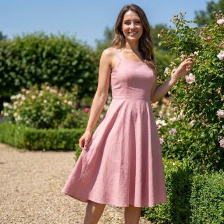 Material bumbac și vâscoză light rose