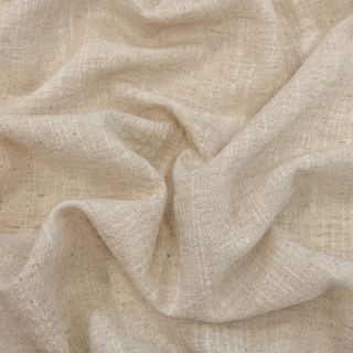 Țesătură din bumbac cu in SLUB WASHED natural