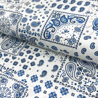 Țesătură din bumbac Kansas blanc blue