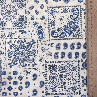 Țesătură din bumbac Kansas blanc blue