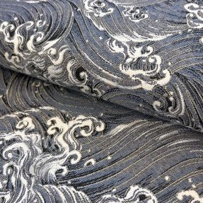Țesătură decorativă jacquard Swell allover argent