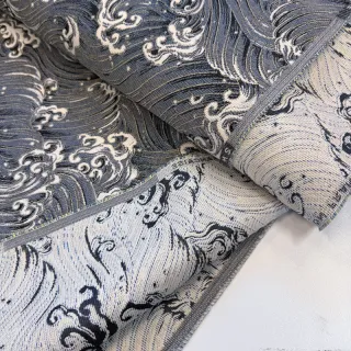 Țesătură decorativă jacquard Swell allover argent