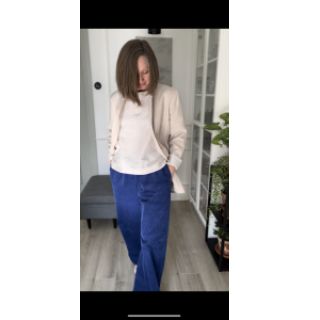 Catifea raiată 6W WASHED STRETCH cobalt