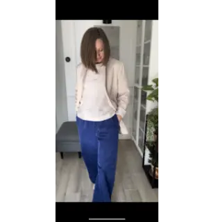 Catifea raiată 6W WASHED STRETCH cobalt