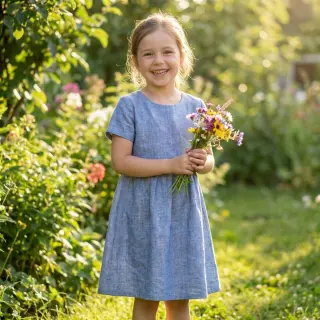 Țesătură din bumbac cu in LUREX blue