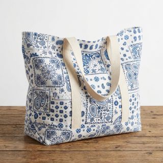 Țesătură din bumbac Kansas blanc blue