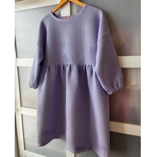 Țesătură din bumbac waffle bright lilac