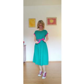 Țesătură din bumbac cu in apple green