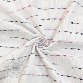 Țesătură din bumbac DOBBY CRINKLE Stripe white