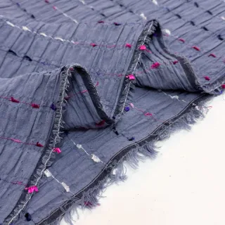 Țesătură din bumbac DOBBY CRINKLE Stripe jeans