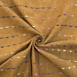 Țesătură din bumbac DOBBY CRINKLE Stripe camel