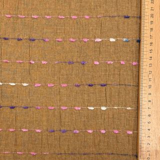 Țesătură din bumbac DOBBY CRINKLE Stripe camel