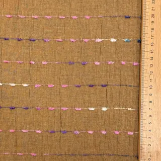 Țesătură din bumbac DOBBY CRINKLE Stripe camel