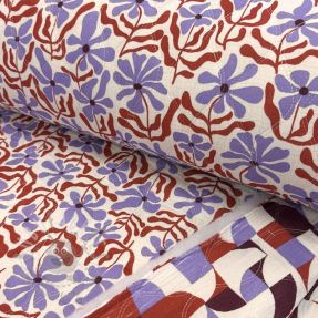 Mușelină STEPPED Flowers natural