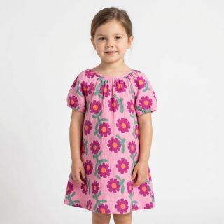 Mușelină Flowers pink by JENNIFER BOURON ORGANIC