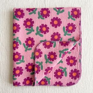 Mușelină Flowers pink by JENNIFER BOURON ORGANIC