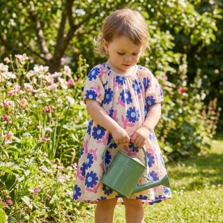 Mușelină Flowers blue by JENNIFER BOURON ORGANIC