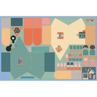 Țesătură din bumbac Lets go camping PANEL digital print