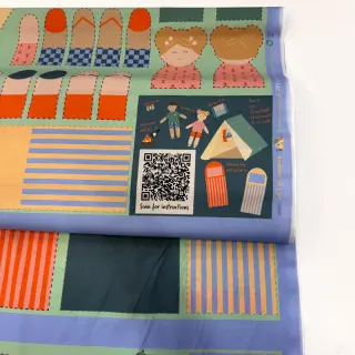 Țesătură din bumbac Lets go camping PANEL digital print