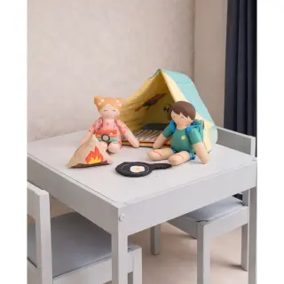 Țesătură din bumbac Lets go camping PANEL digital print