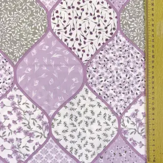 Țesătură din bumbac Flowers patchwork lilac