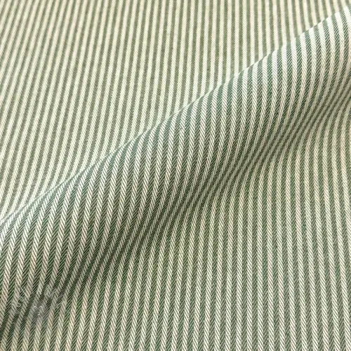 Țesătură decorativă DOBBY Colored stripe army green