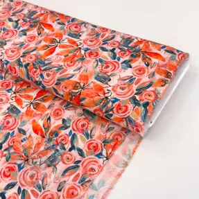 Viscoză RAYON POPLIN Printed Rosie design B