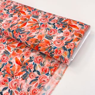 Viscoză RAYON POPLIN Printed Rosie design B