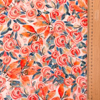 Viscoză RAYON POPLIN Printed Rosie design B