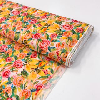 Viscoză RAYON POPLIN Printed Rosie design C