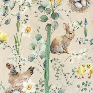 Țesătură decorativă Happy spring scene digital print