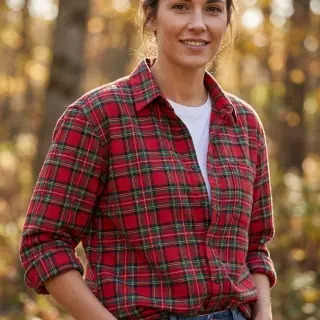 Țesătură din bumbac LIGHT FLANNEL Check design G