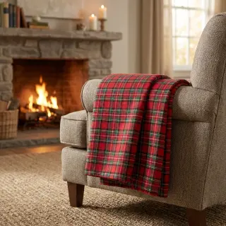 Țesătură din bumbac LIGHT FLANNEL Check design G