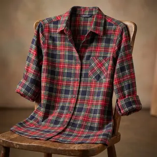 Țesătură din bumbac LIGHT FLANNEL Check design C