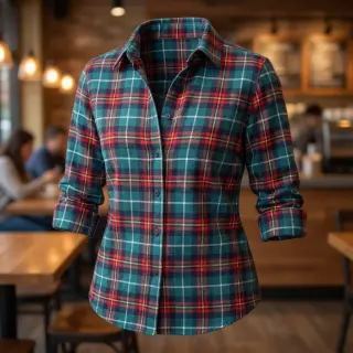 Țesătură din bumbac LIGHT FLANNEL Check design E