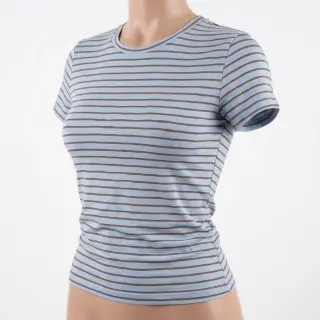 Tricot Stripes dusty blue