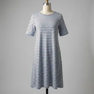 Tricot Stripes dusty blue