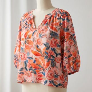 Viscoză RAYON POPLIN Printed Rosie design B