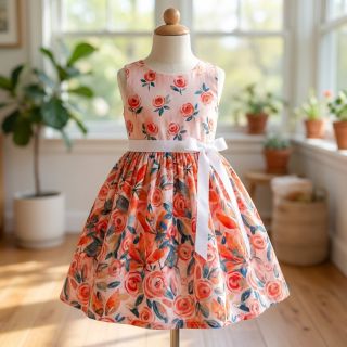 Viscoză RAYON POPLIN Printed Rosie design B