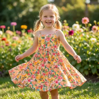 Viscoză RAYON POPLIN Printed Rosie design C