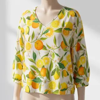 Viscoză RAYON POPLIN Fruity design D