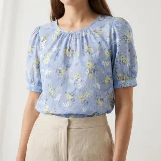 Țesătură din bumbac cu amestec Burny lovely blue