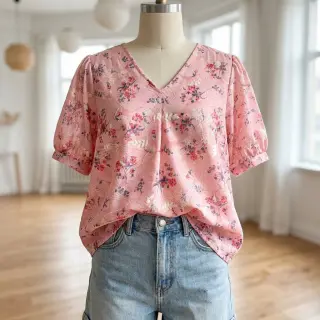 Țesătură din bumbac cu amestec Burny lovely pink