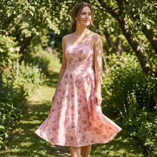 Țesătură din bumbac cu amestec Burny lovely pink