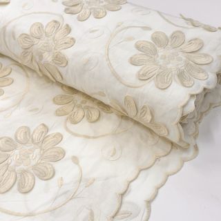 Țesătură din bumbac EMBROIDERY Bellagio butter