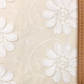 Țesătură din bumbac EMBROIDERY Bellagio cream