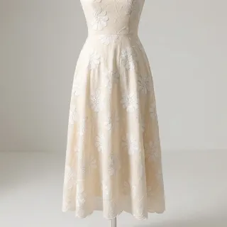 Țesătură din bumbac EMBROIDERY Bellagio cream