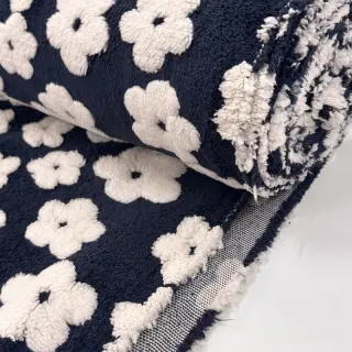 Stofă palton TEDDY Flower power off white
